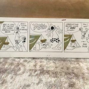 MORT WALKER RARE SIGNED ORIGINAL ART DAILY 1971 SARGE BITES BEETLE BAILEY