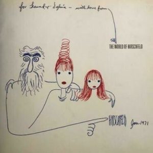 AL HIRSCHFELD SIGNED HARDCOVER BOOK AMAZING ORIGINAL ART FAMILY PORTRAIT RARE