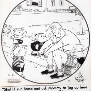 BIL KEANE SIGNED ORIGINAL ART DAILY 1968 RARE FAMILY JOG FAMILY CIRCUS