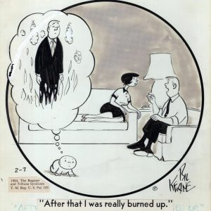 BIL KEANE SIGNED ORIGINAL ART DAILY 1964 VINTAGE+VERY RARE FAMILY CIRCUS