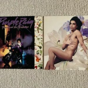 PRINCE LOT OF 2 VINTAGE ALBUMS LOVESEXY+PURPLE RAIN+POSTER AWESOME+RARE