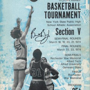 ROOSEVELT BOUIE HAND SIGNED 1974 HS GAME PROGRAM+COA SYRACUSE ORANGE BK LEGEND