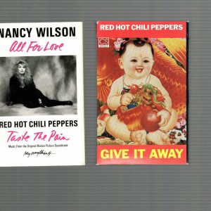 RED HOT CHILI PEPPERS LOT OF 2 CASSETTE TAPE SINGLES VINTAGE+HARD TO FIND