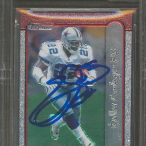 Cowboys Emmitt Smith Signed 1999 Bowman Chrome #40 Card Auto Graded 10! BAS Slab