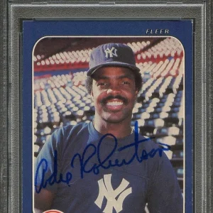 1986 Fleer #117 Andre Robertson Signed Card PSA Slabbed Auto Yankees
