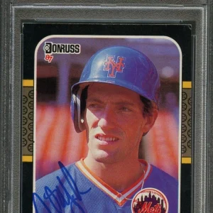 1987 Donruss #575 DAVE MAGADAN Signed Card PSA Slabbed Auto 10 Mets