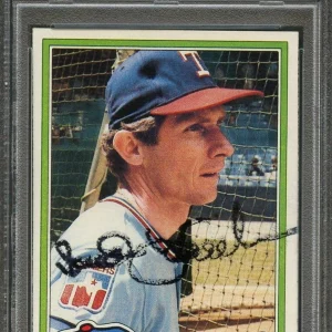 1981 Topps #694 Bud Harrelson Signed Card AUTO PSA Slabbed Rangers