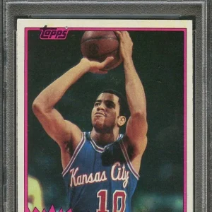 1981-82 Topps #17 OTIS BIRDSONG Signed Card AUTO PSA Slabbed Nets