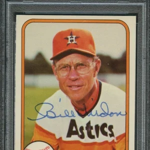 1981 Fleer #61 Bill Virdon Signed Card PSA Slabbed Auto Astros