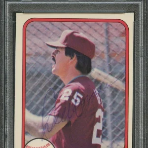 1981 Fleer #26 Del Unser Signed Card PSA Slabbed Auto Phillies