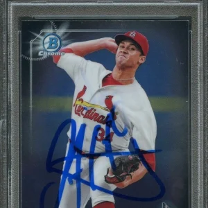 2017 Bowman Chrome Prospects #BCP103 Jack Flaherty Signed Card PSA Slabbed Auto