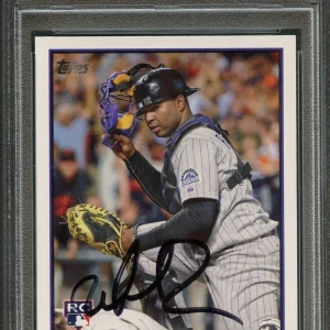 2012 TOPPS #184 WILIN ROSARIO Signed Card PSA Slabbed Auto RC Rockies