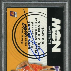 2007-08 Topps Generation Now #GN25 Boris Diaw Signed Card AUTO Grade 10 PSA Slab