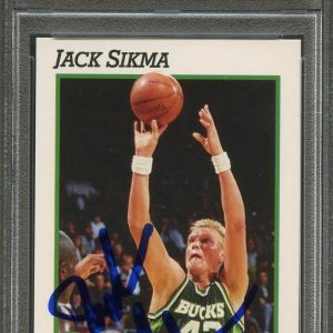 1991 NBA Hoops #122 Jack Sikma Signed Card AUTO 10 PSA/DNA Slabbed Bucks