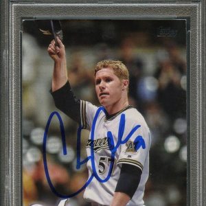 2018 Topps Series 1 #54 Chase Anderson Signed Card PSA Slabbed Auto 10 Brewers