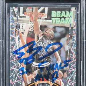 Shaquille O'Neal Signed 1992 Stadium Club Beam Team RC Auto Grade 10 BAS Slab 1
