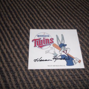 Harmon Killebrew Signed 1980 Minnesota Twins Bugs Bunny Decal Psa Guaranteed #2