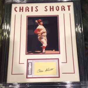 CHRIS SHORT SIGNED PSA MINT 9 SIGNED CUT DOUBLE MATTED FRAMED