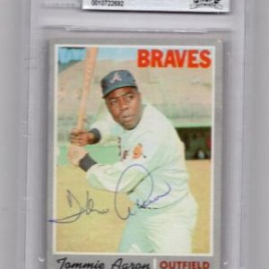 1970 TOPPS TOMMIE AARON BRAVES SIGNED CARD BECKETT AUTHENTIC AUTOGRAPH VINTAGE