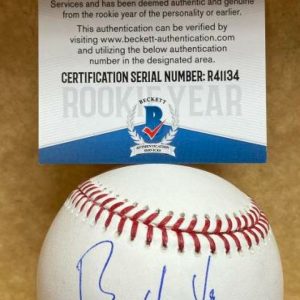 ROBERT PUASON OAKLAND A'S ROOKIE YEAR SIGNED AUTO M.L. BASEBALL BECKETT R41134