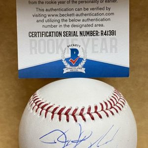J.J. BLEDAY MIAMI MARLINS ROOKIE YEAR SIGNED AUTO M.L. BASEBALL BECKETT R41391