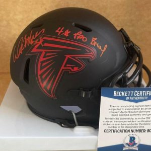 WILLIAM ANDREWS FALCONS 4X PRO BOWL SIGNED ECLIPSE MINI HELMET BAS BC94211