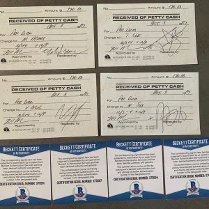 4 Motley Crue RARE 1987 Band Signed Autograph Cash Receipts Beckett Certified #2