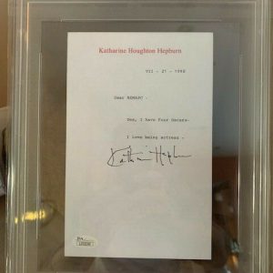 KATHARINE HEPBURN SIGNED LETTER ON LETTERHEAD I LOVE BEING ACTRESS JSA/PSA