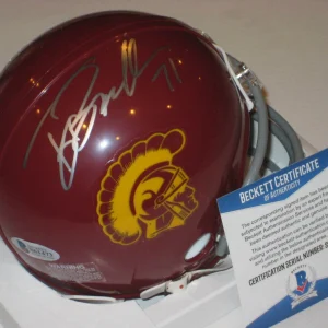 TONY BOSELLI Signed USC TROJANS Mini-helmet w/ Beckett COA