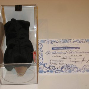 BLACKIE THE BEAR Beanie Baby 5th Generation MUSEUM QUALITY w/ Gallagher COA