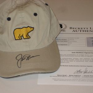 JACK NICKLAUS (PGA) Signed Embroidered GOLDEN BEAR HAT w/ Beckett LOA