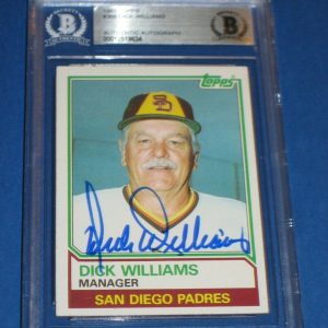 DICK WILLIAMS (Padres) Signed 1983 TOPPS Card #366 Beckett Authenticated
