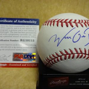 WUILMER BECERRA NEW YORK METS ROOKIE GRAPH SIGNED MAJOR LEAGUE BASEBALL PSA RG10