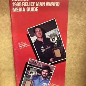 ROLAIDS 1988 RELIEF MAN AWARD MEDIA GUIDe dave righetti RARE