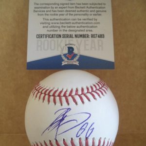 YOSHIHISA HIRANO ARIZ DIAMONDBACKS ROOKIE YEAR SIGNED ML BASEBALL BECKETT R07483