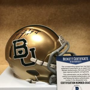 XAVIEN HOWARD BAYLOR BEARS SIGNED RIDDELL MINI HELMET BECKETT G94529