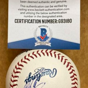 NAMAR GARCIAPARRA RED SOX/DODGERS SIGNED AUTO M.L. BASEBALL BECKETT G93180