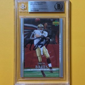 2007 UD FIRST EDITION DREW BREES #66 AUTHENTIC AUTO BECKETT CERTIFIED