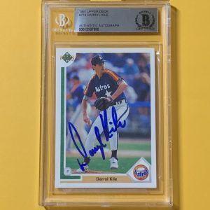 1991 UPPER DECK DARRYL KILE AUTHENTIC AUTO BECKETT CERTIFIED ASTROS