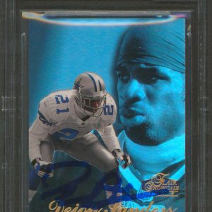 Cowboys Deion Sanders Signed 1998 Flair Showcase Row 3 #31 Card Auto 10 BAS Slab