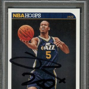 2014-15 NBA Hoops #280 Rodney Hood Signed Card PSA Slabbed RC Jazz