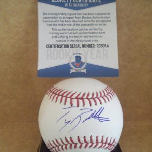 TY BUFFREY BOSTON RED SOX ROOKIE YEAR SIGNED AUTO ML BASEBALL BECKETT R03064