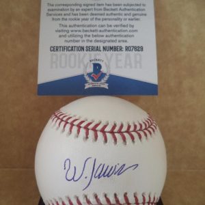 WANDER JAVIER MINNESOTA TWINS ROOKIE YEAR SIGNED M.L. BASEBALL BECKETT R07629