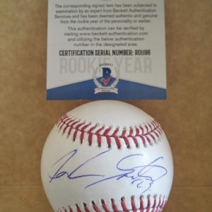 TONY SANTILLAN CINCINNATI REDS ROOKIE YEAR SIGNED M.L. BASEBALL BECKETT RO1196