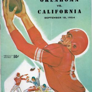THE CALIFORNIA GRIDIRON OKLAHOMA VS CAL VINTAGE PROGRAM 9/18/54