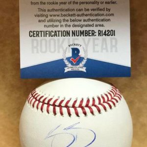 ZACK BURDI CHICAGO WHITE SOX ROOKIE YEAR SIGNED M.L. BASEBALL BECKETT R14201
