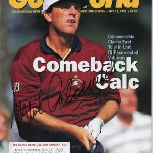 MARK CALCAVECCHIA SIGNED GOLF WORLD MAGAZINE W/ COA