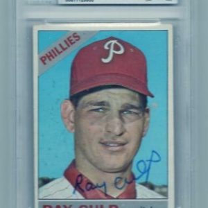 1966 TOPPS RAY CULP PHILLIES VINTAGE SIGNED CARD BECKETT AUTHENTIC AUTOGRAPH