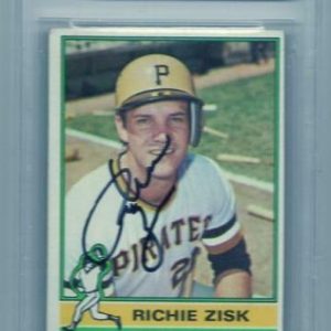 1976 TOPPS RICHIE ZISK PIRATES SIGNED CARD BECKETT AUTHENTIC AUTO