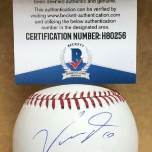 VICTOR ROBLES WASHINGTON NATIONALS SIGNED AUTO M.L. BASEBALL BECKETT H80256